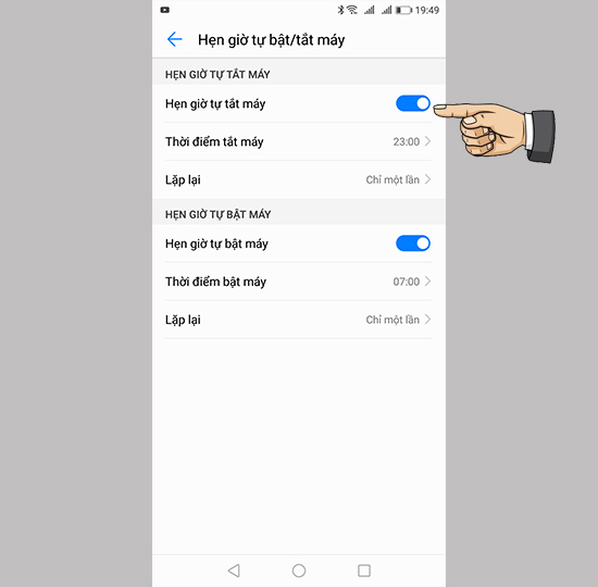 Kích hoạt hẹn giờ
